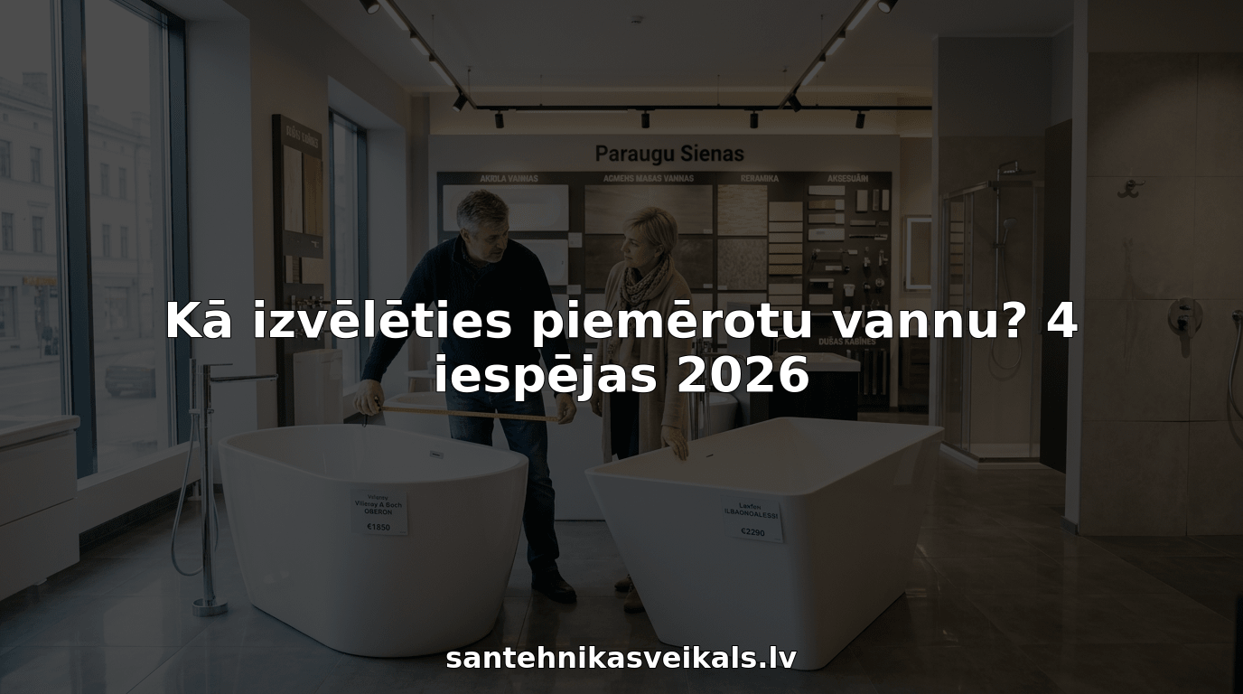 Pāris aplūko un izvēlas vannu modernā santehnikas salonā