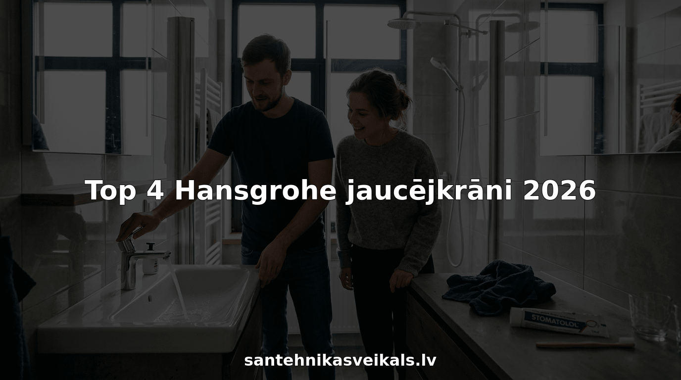 Pāris mūsdienīgā vannasistabā izmēģina Hansgrohe maisītāja krānu, pārbaudot tā ērtības un funkcionalitāti.