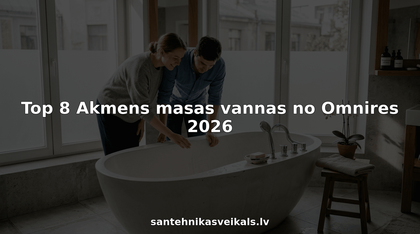 Pāris rūpīgi apskata akmens vannu modernā vannasistabā