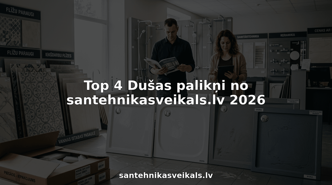 Četri dušas paliktņi mūsdienīgā salonā