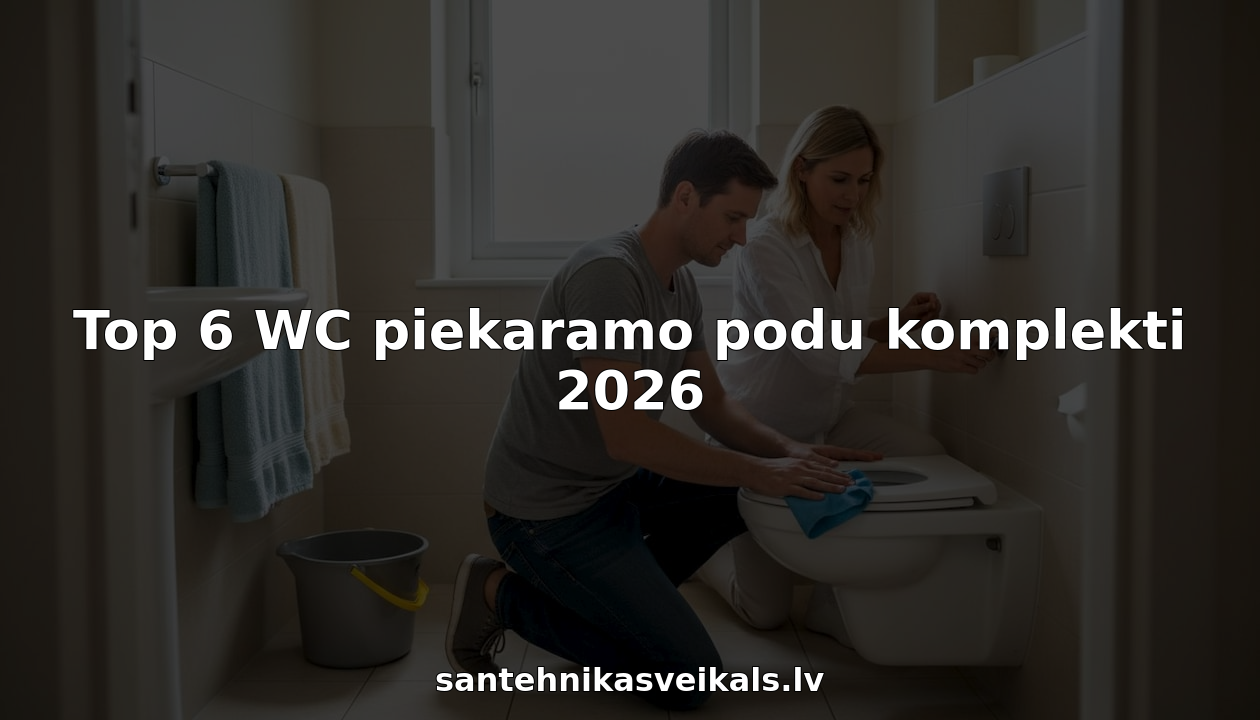 Pāris apskata pie sienas piestiprinātu tualetes podu savā vannasistabā.