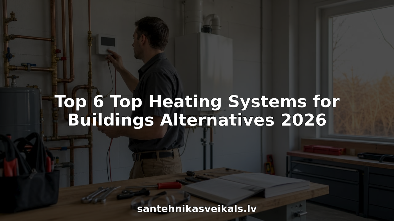 Technician inspecting heating system in mechanical room