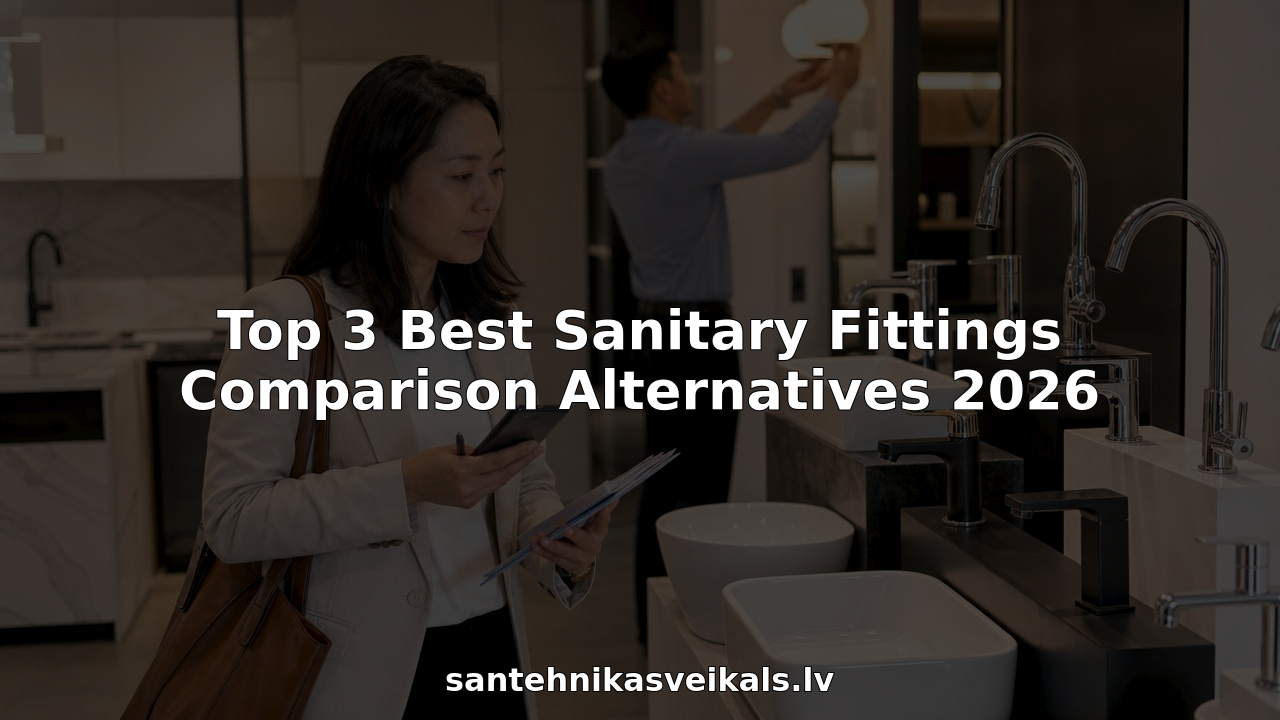 Woman browsing sanitary fittings in showroom