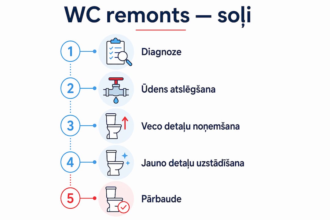 Infografika: soli pa solim WC remonta gaita