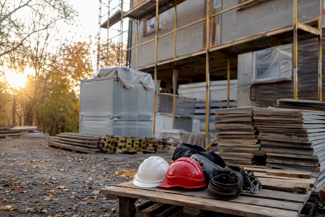 Latvian construction site in late summer