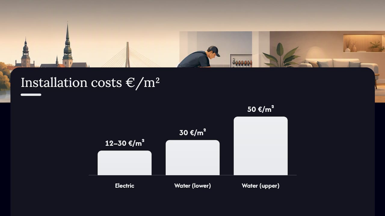 Electric or Water Underfloor Heating: Which Costs Less Overall? — overview diagram