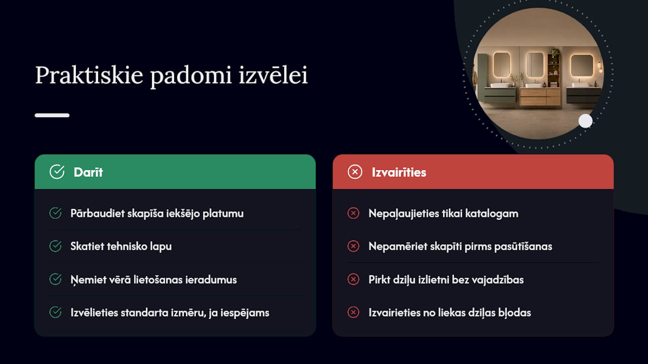 Ko par izlietņu izmēriem saka pieredze, nevis reklāmas bukleti — overview diagram