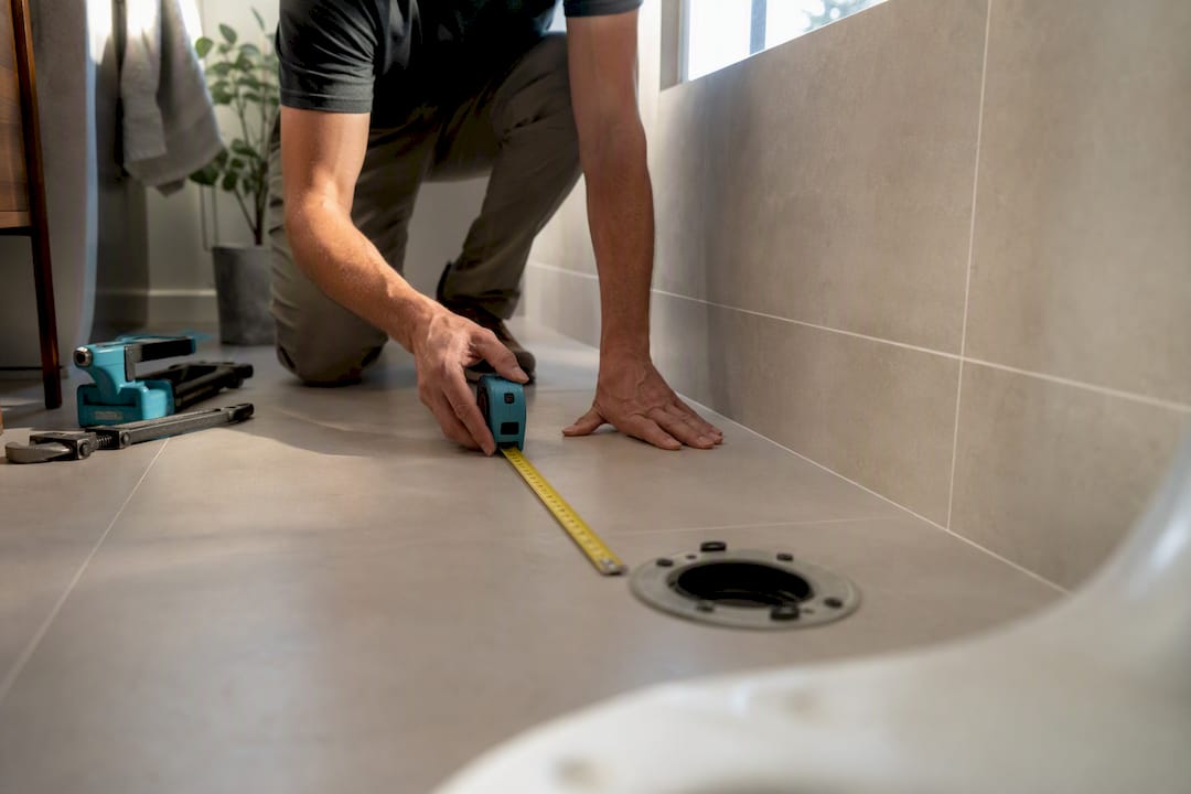 Measuring toilet rough-in from wall