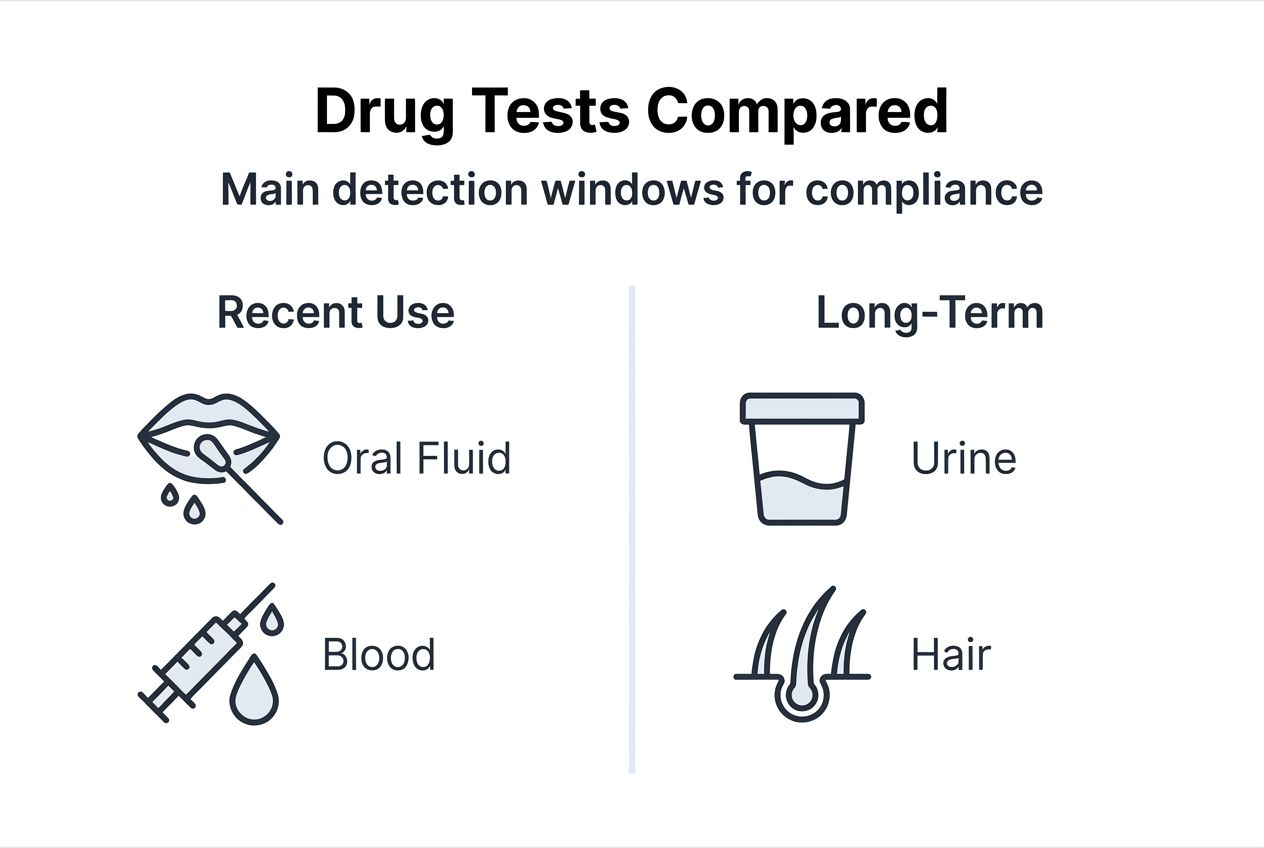 Infographic compares drug test detection windows