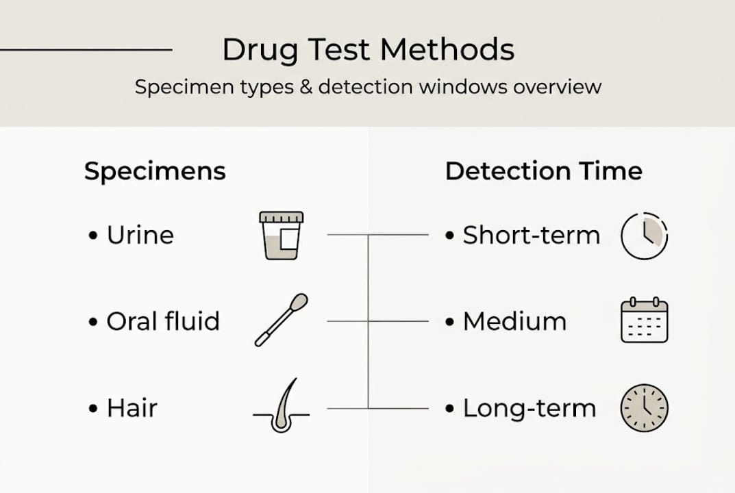 Infographic comparing specimen types and detection windows
