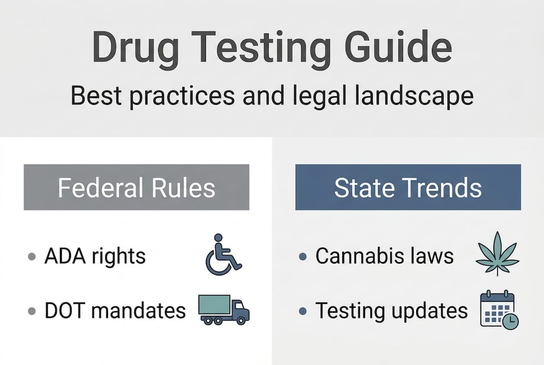 Drug testing guide infographic key points