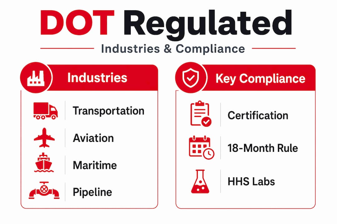Infographic DOT industries and compliance points