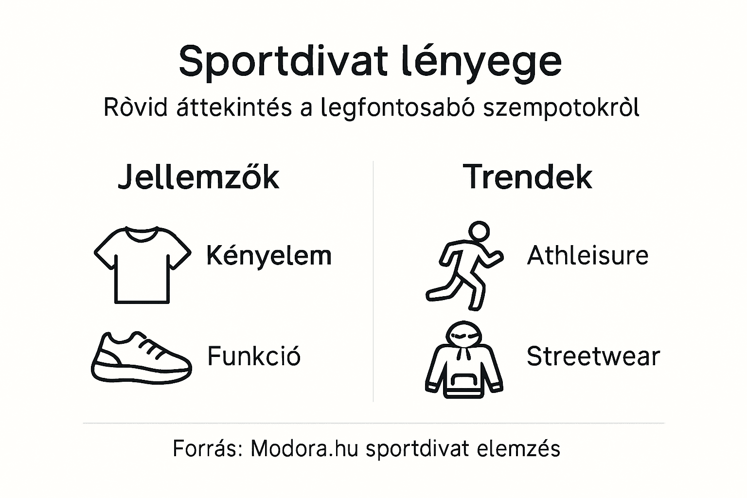 Sportdivat: infografika a legújabb irányzatokról és meghatározó stílusjegyekről