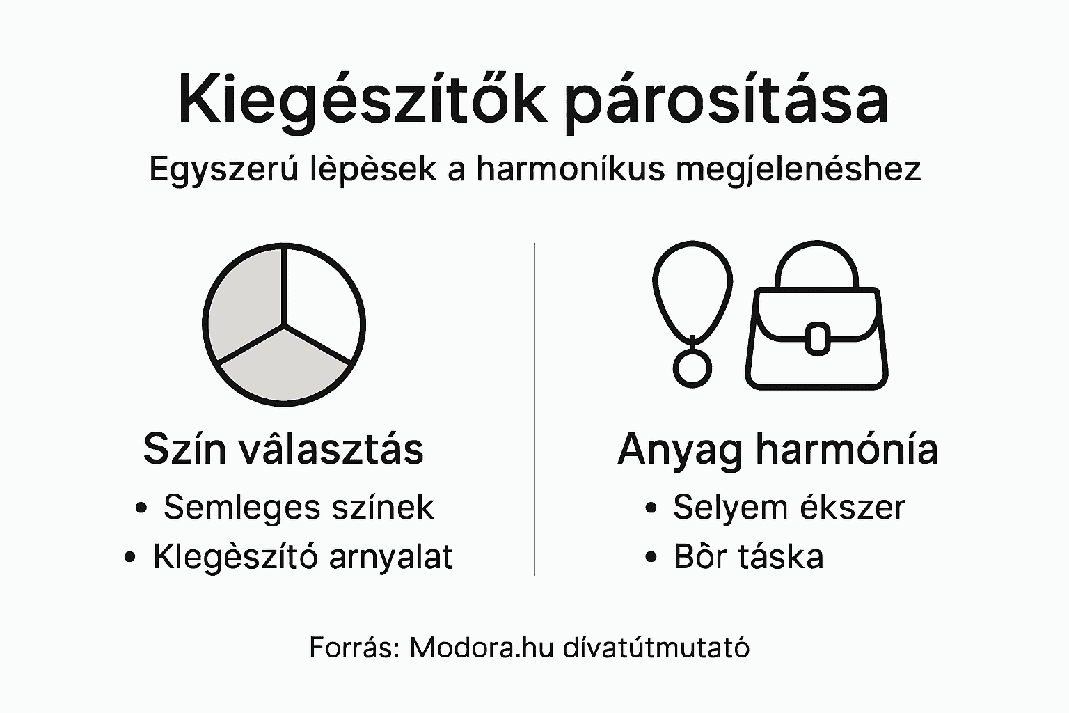 Infografika: Így válassz kiegészítőket, hogy tökéletesen passzoljanak egymáshoz