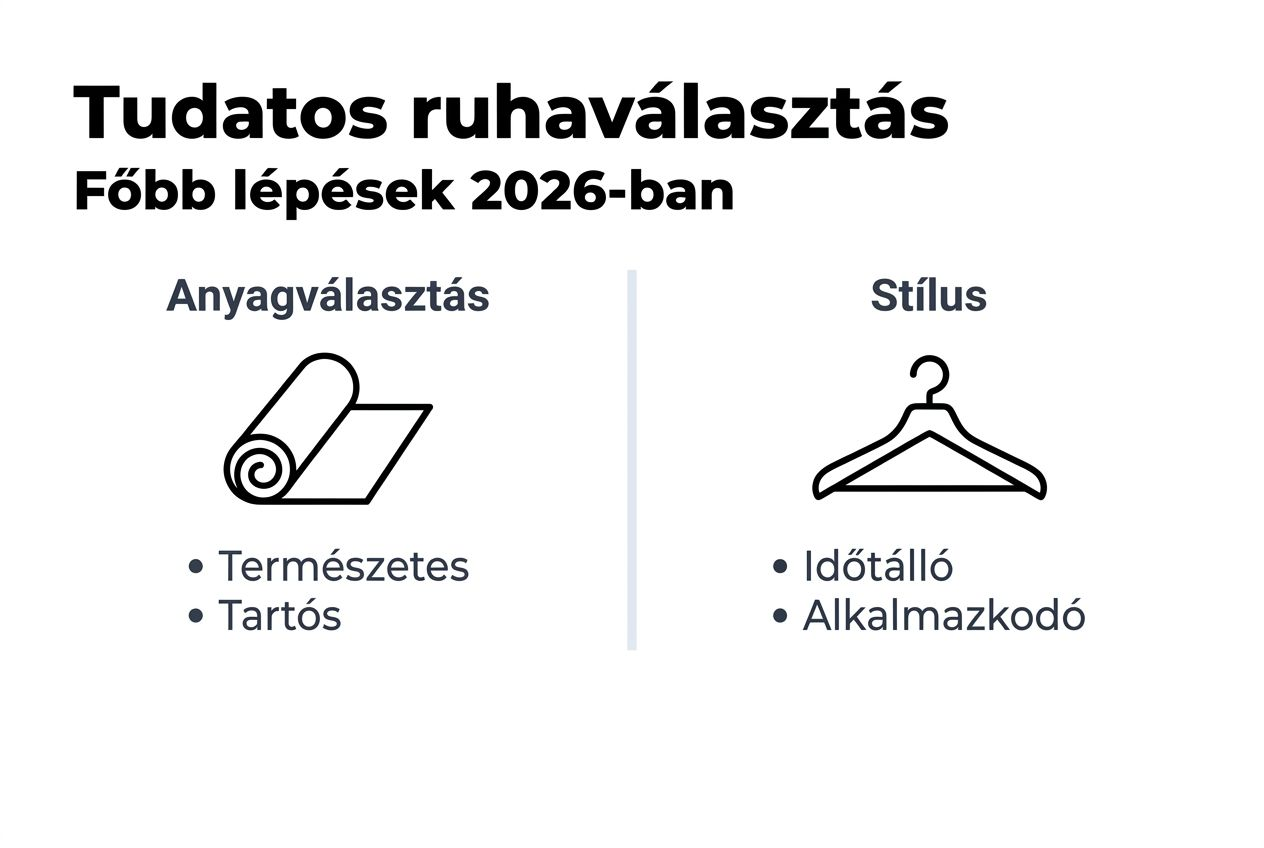 Infografika arról, hogyan válasszunk tudatosan ruhát lépésről lépésre