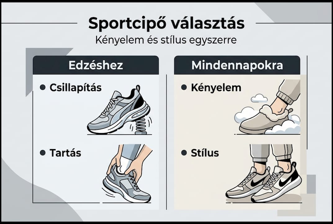 Infografika: mire érdemes figyelni sportcipő vásárlásakor