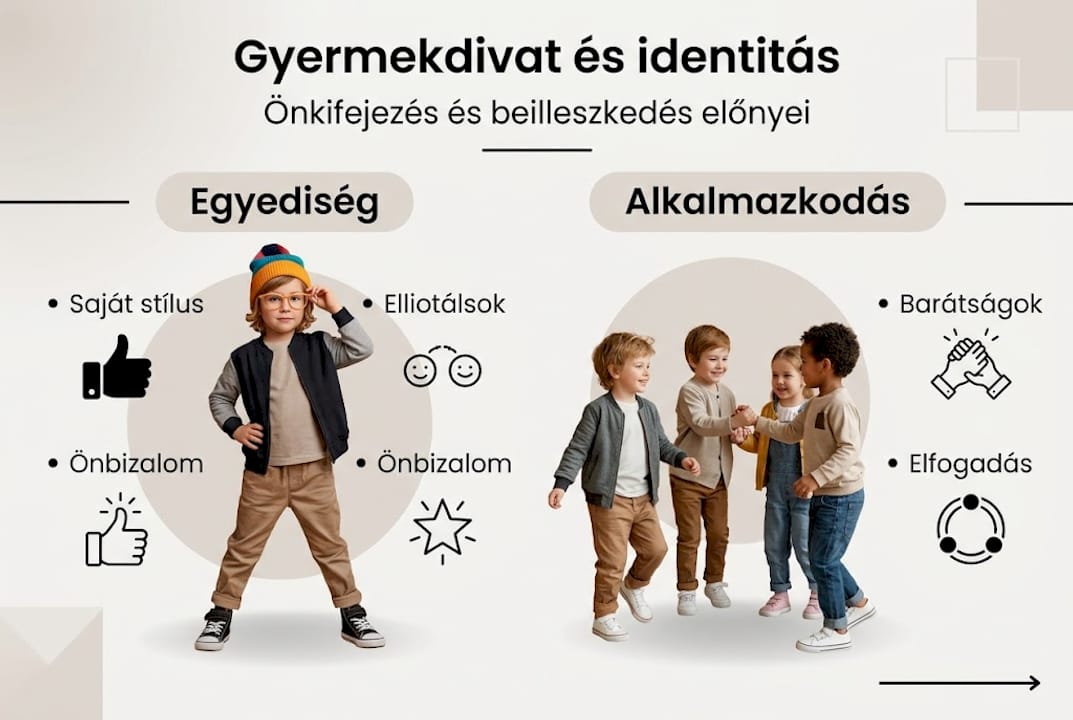 Gyermekdivat és önkifejezés: mire jó, ha a gyerek maga választhat ruhát? – Infografika