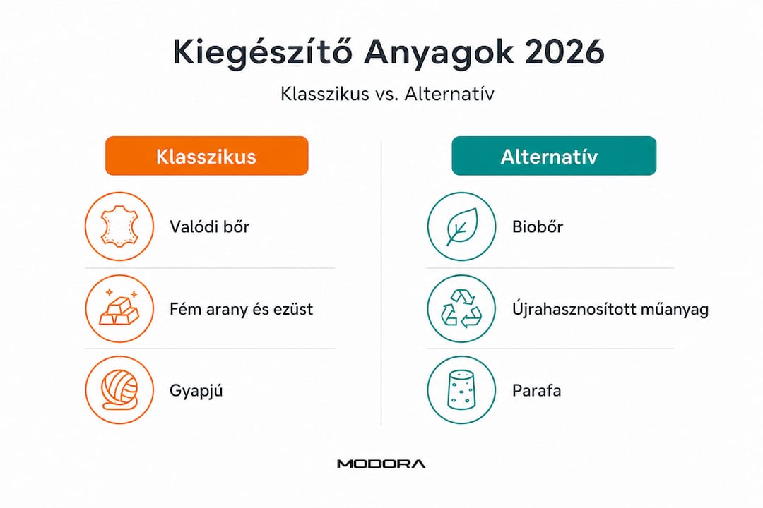 Kiegészítő anyagok összehasonlító infografikája 2026-ban