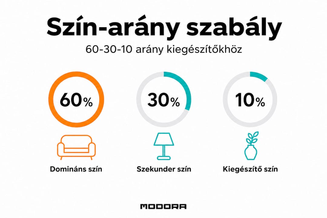 Kiegészítők színei és arányai – infografika