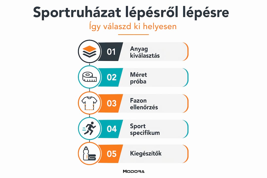 Infografika: lépésről lépésre a tökéletes sportöltözet kiválasztásához