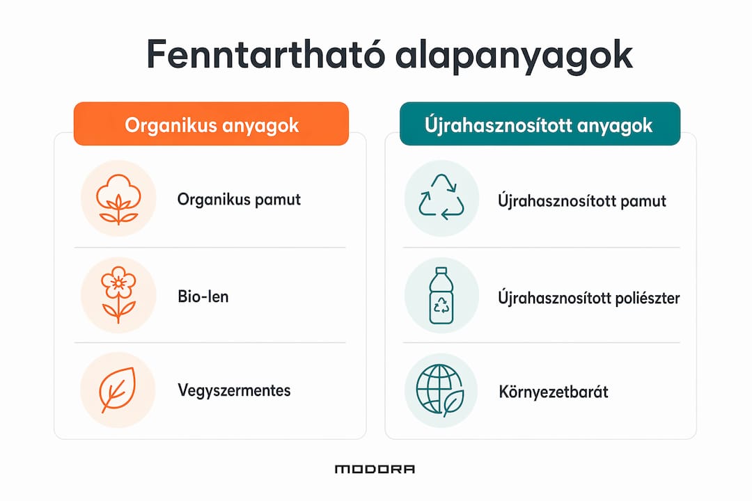 Infografika a környezetbarát gyerekruha-alapanyagokról