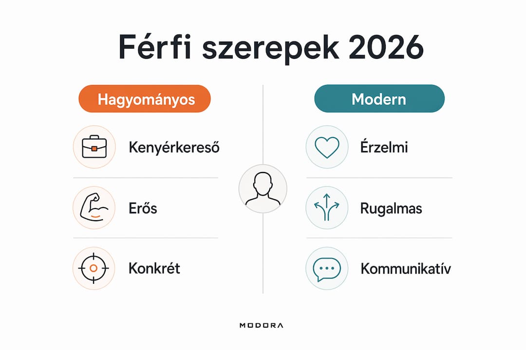 Áttekintő ábra a férfiak társadalmi szerepeinek és öltözködési szokásainak kapcsolatáról