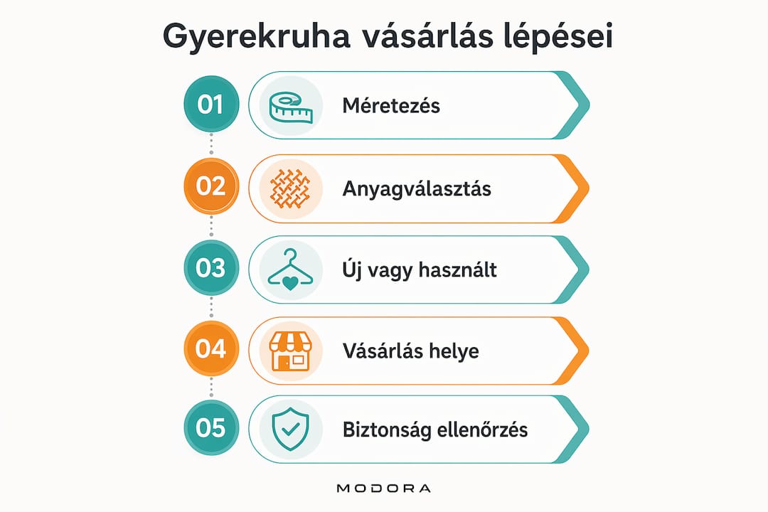 Infografika: így vásárolj gyerekruhát lépésről lépésre