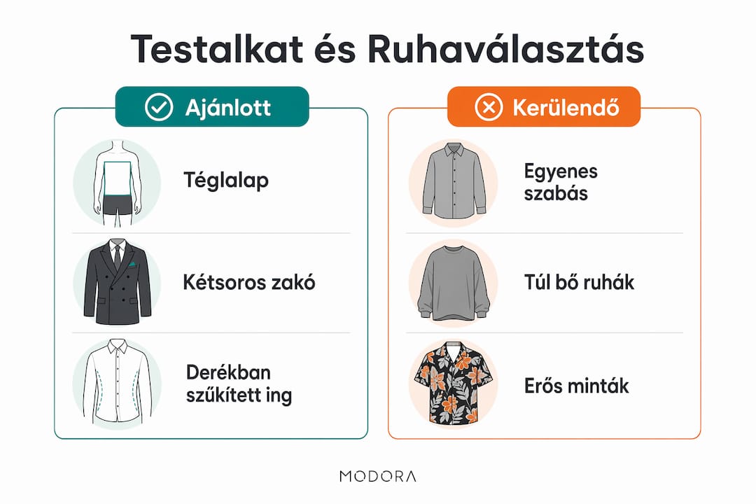 Infografika: Hogyan válasszunk ruhát a férfi testalkatunkhoz?
