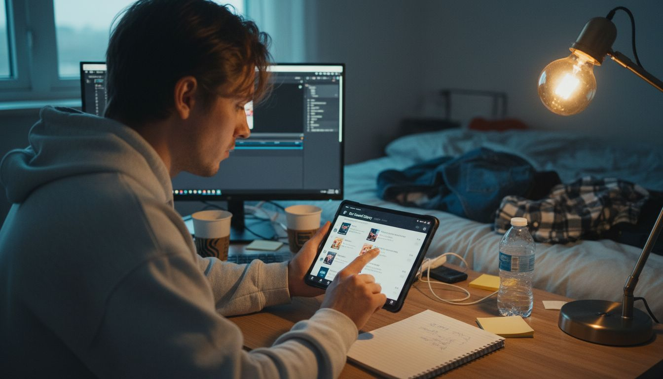 Creator choosing trending TikTok audio
