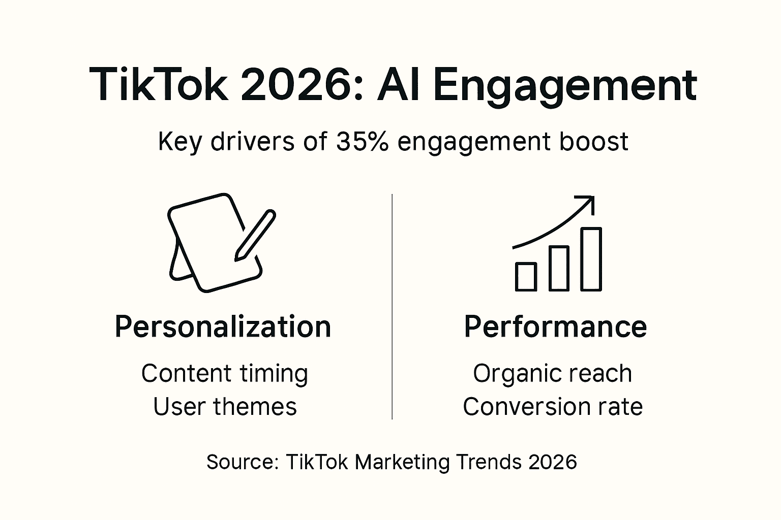 Infographic on AI impact for TikTok engagement