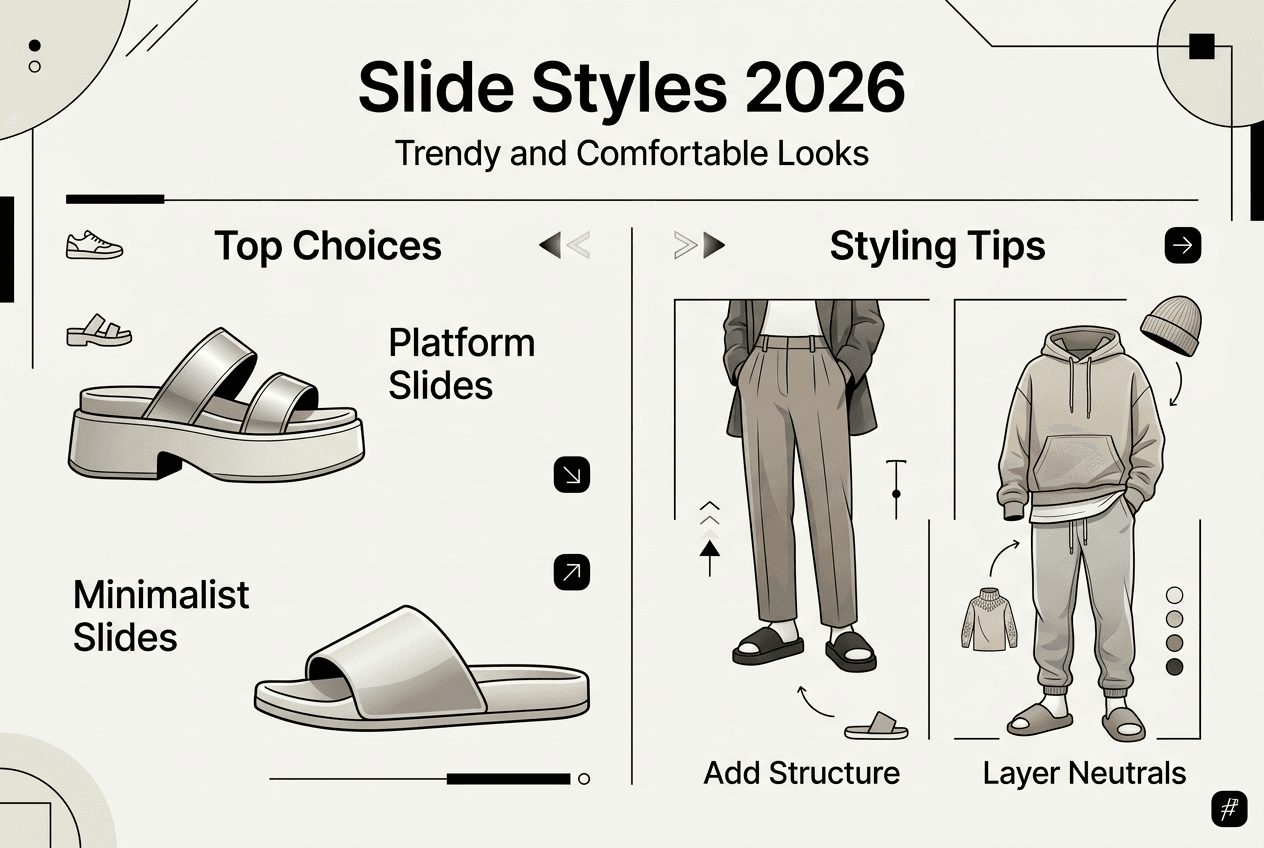 Infographic showing trendy slides and key styling tips
