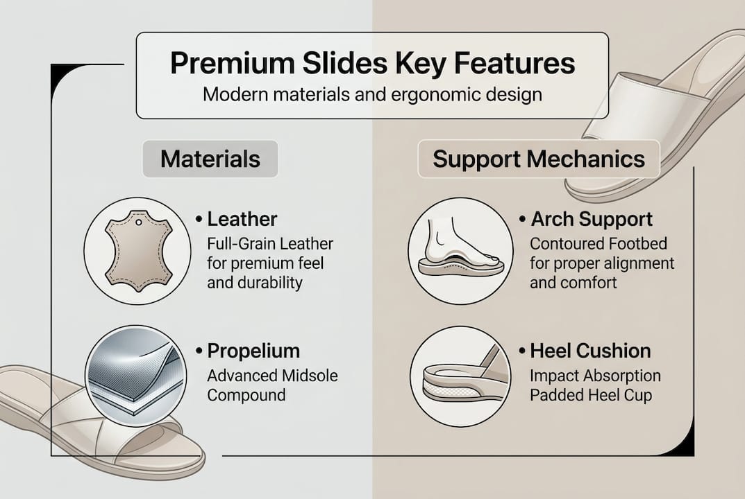 Infographic showing premium slides features
