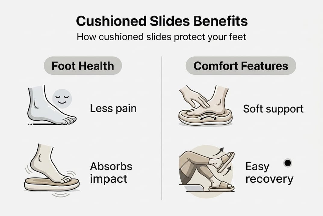 Infographic comparing slide benefits and features