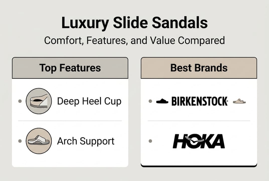 Infographic summarizing comfort features and top brands