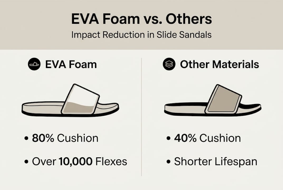Infographic comparing EVA foam and other materials