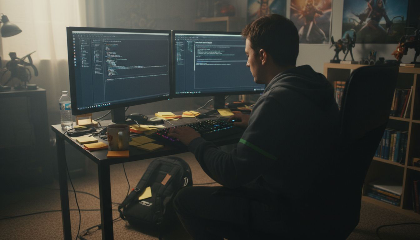 Engineer examining anti-cheat software scan results