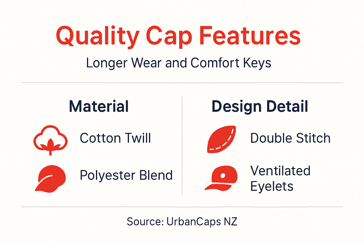 Infographic comparing comfort and durability features