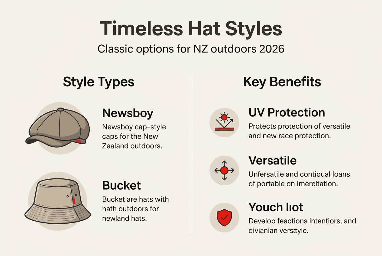 Infographic comparing hat types and key benefits