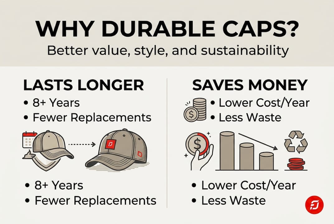 Infographic on durable cap value and benefits