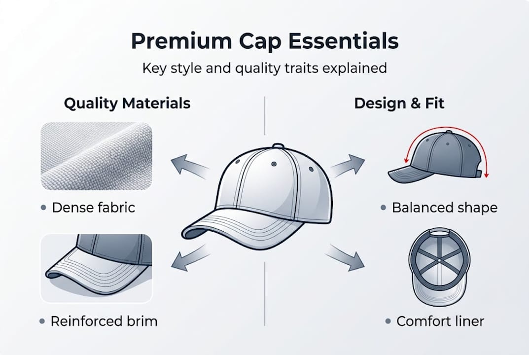 Infographic premium cap key traits summary