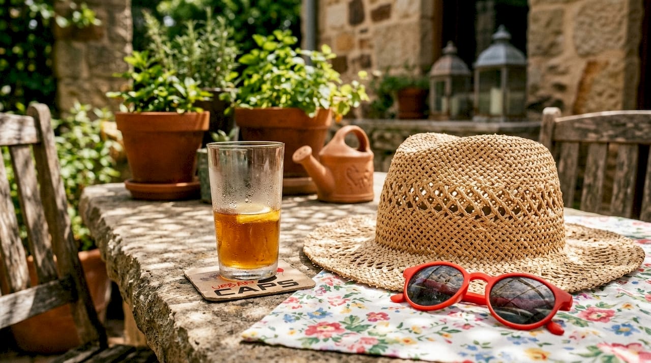 Close-up straw sun hat showing loose weave