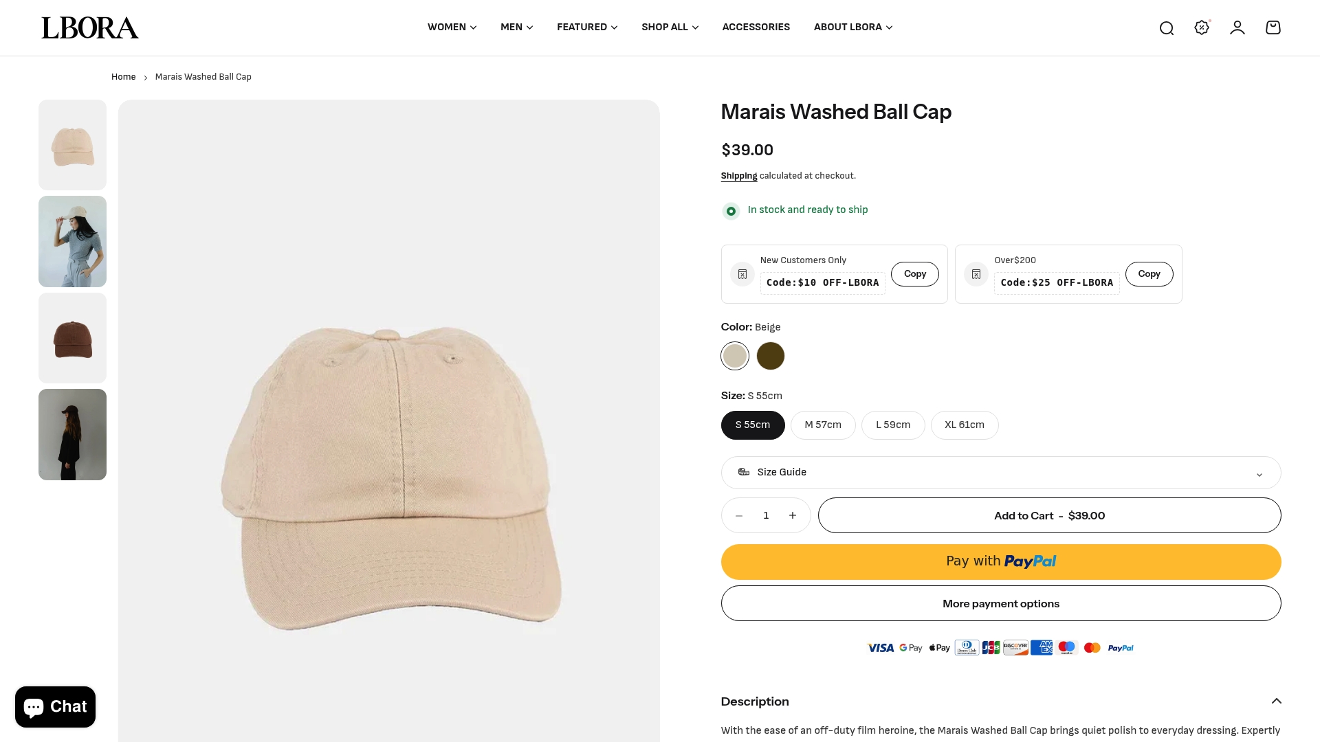 https://shoplbora.com/products/marais-washed-cotton-ball-cap