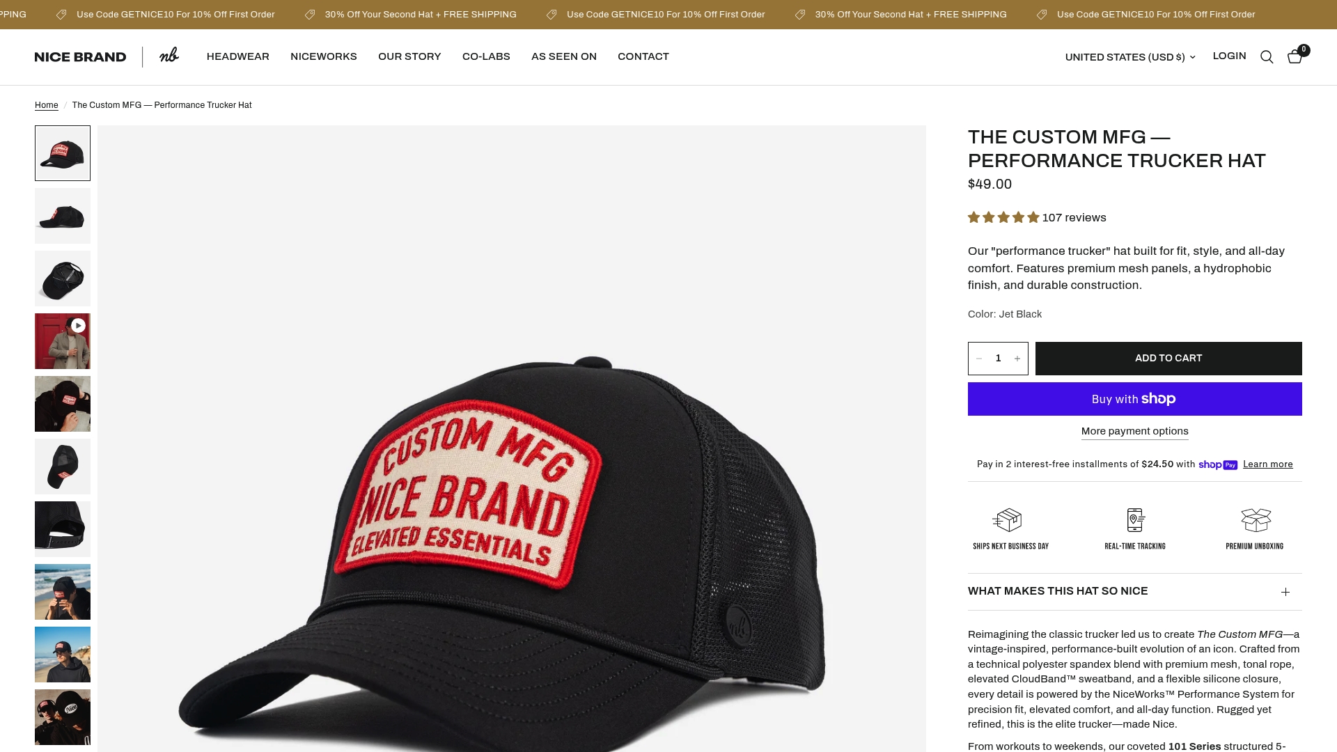 https://nicebrand.co/products/custom-mfg-performance-trucker-snapback-hat