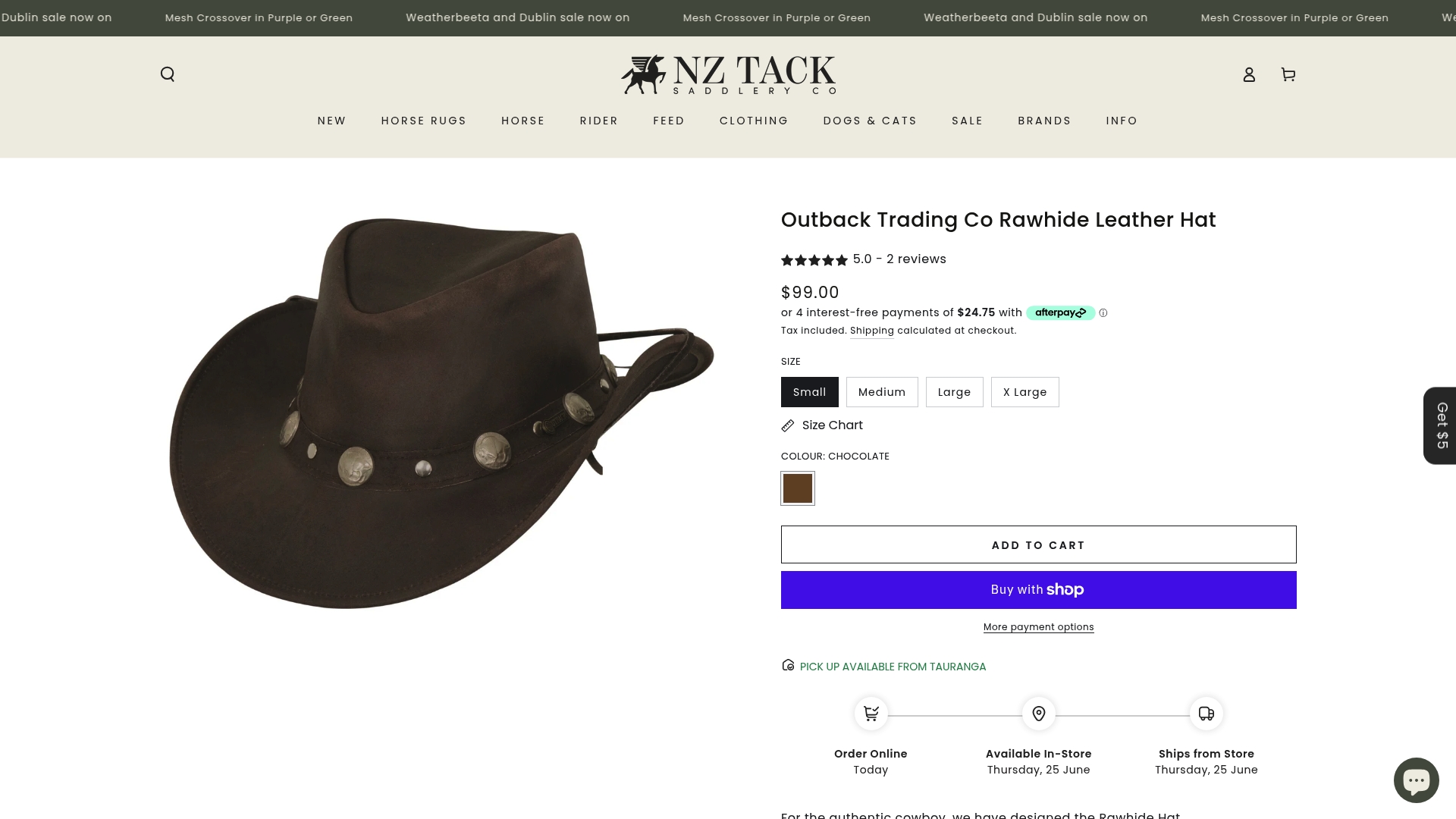 https://nztack.co.nz/products/rawhide-leather-hat