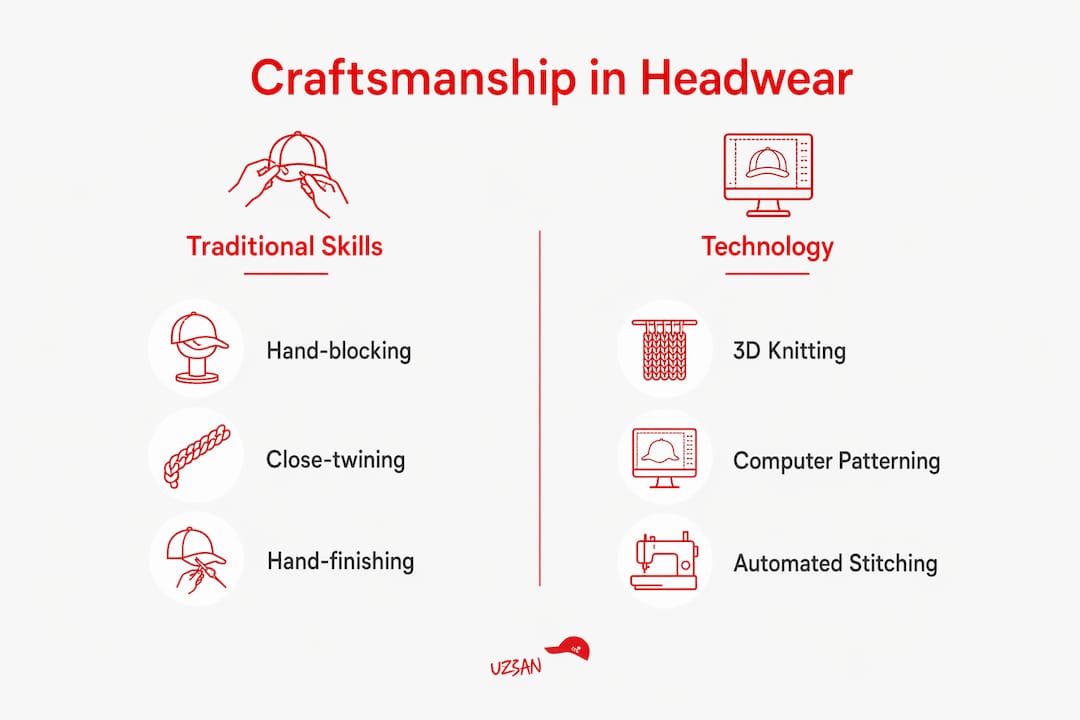 Infographic comparing traditional and technological craftsmanship