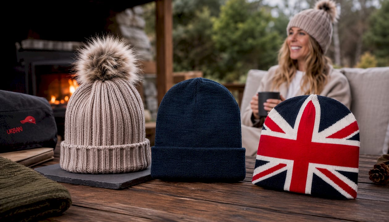 Premium Winter Knit Beanie with Faux Fur Pom - Urban Caps NZ