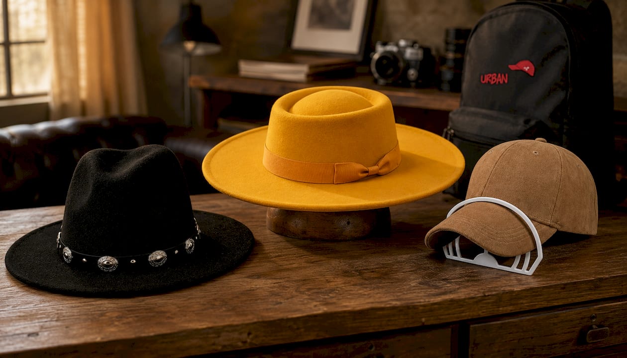 Retro Top Hat With Metal Belt Jazz Hat Fedoras Hat
