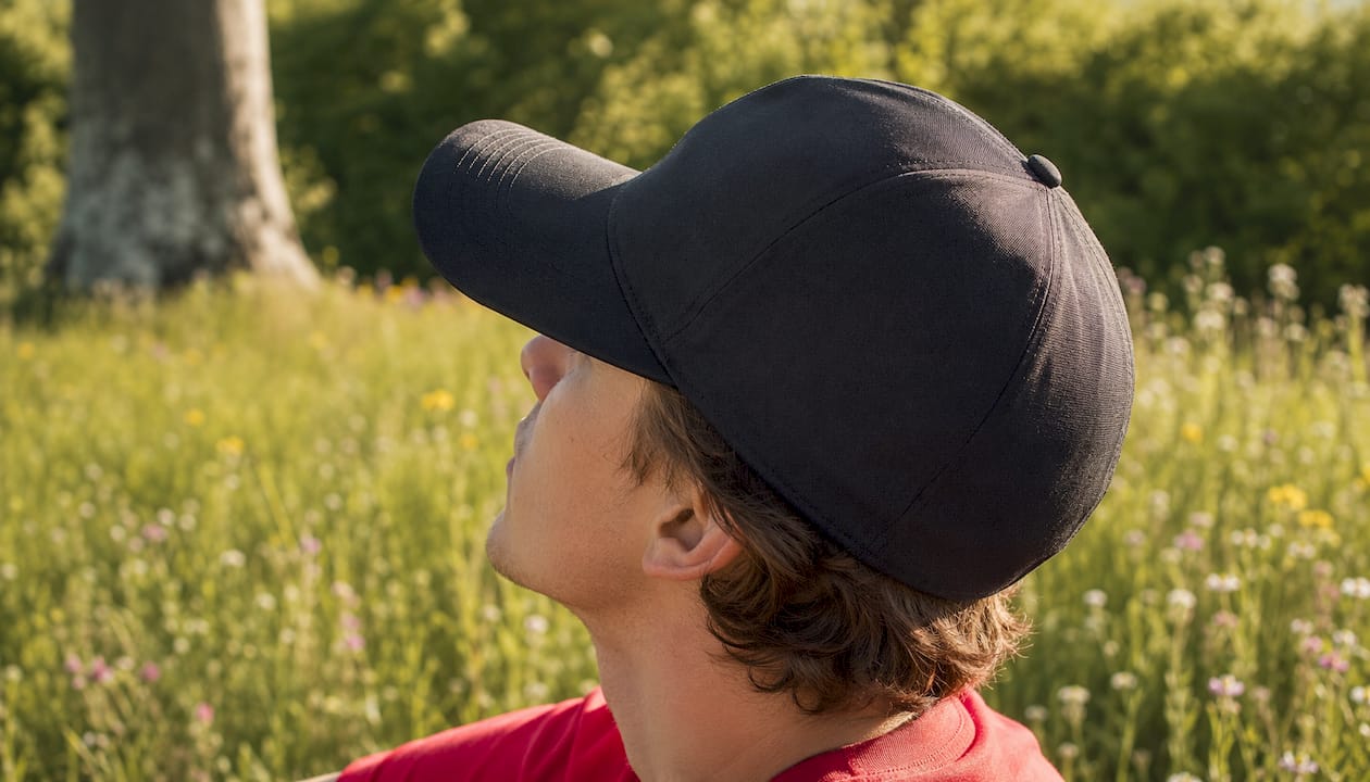 Close-up of scalp protected by cap