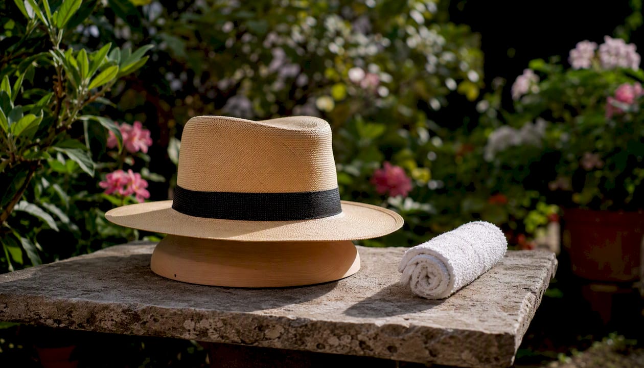 Structured hat drying on rounded form