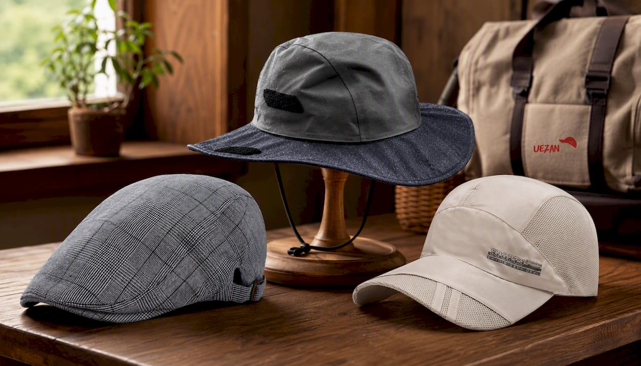 Checked Beret – Breathable & UV-Resistant Fashion Hat